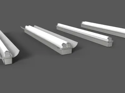 Fluorescent Lights Low-poly 3D model