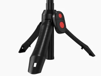 Live streaming tripod with lamp 02 3D model