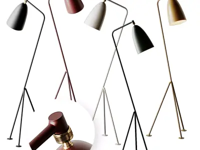 Grashoppa Floor Lamp by Greta Grossman for GUBI 3D model