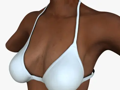 African American Female Torso Skin Texture 3D model
