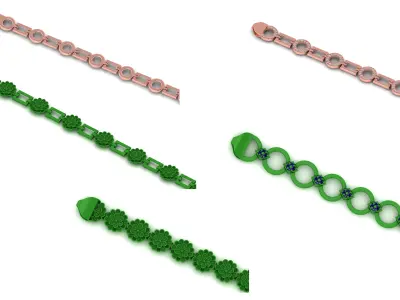 25 Set Best Sold light weight ladies bracelet or necklace 3D Model Pack