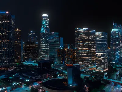 City at night 3D model