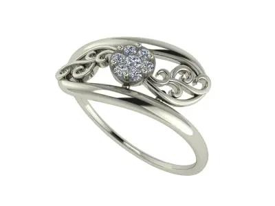 diamond ring 3D model 6