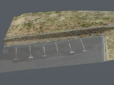 Parking lot Low-poly 3D model