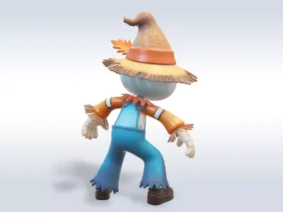 Scarecrow Character halloween  3D Model 3D model