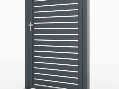 Aluminum Fence Model 2 10cm 3D Model Pack
