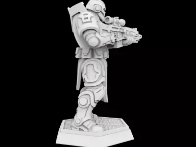 Cyberpunk Soldier 3D Printable Miniature  3D print model
