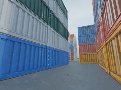 Shipping Container Low-poly 3D model