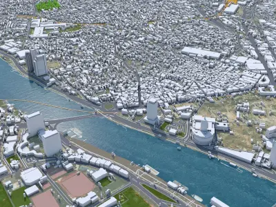 Cairo Downtown Egypt Low-poly 3D model