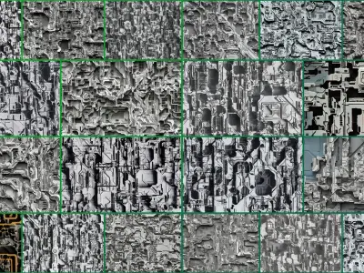 40 Seamless Sci-fi Patterns - CORRODED Texture