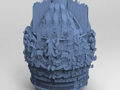 Ocean Cyberpunk Tower 6  3D model