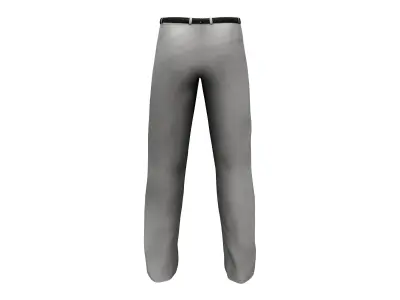 Men Gray Casual Pants Low-poly 3D model