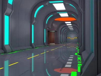 Sci Fi Corridor 3D model