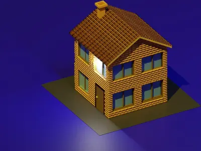 two-storey house 3D model