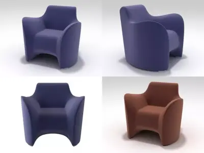 Tokyo Soft Armchair 3D model