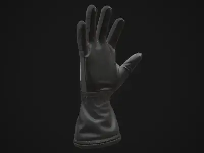 Winter gloves Low-poly 3D model