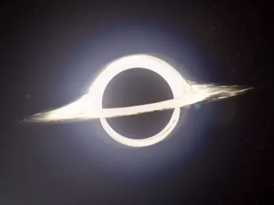 Black Hole Gargantua Interstellar Free low-poly 3D model