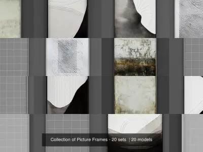 Collection of Picture Frames - 20 sets  3D Model Pack buy
