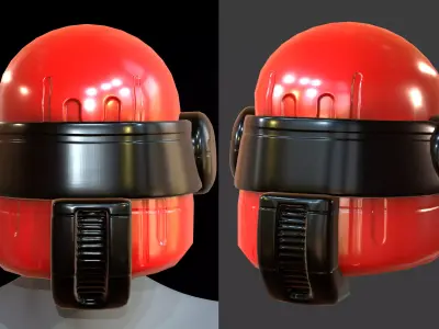 Gas mask helmet 3d model scifi Low-poly  Low-poly 3D model 365