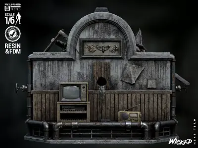 Wicked Video Games Silent Hill Sculpture 3D model