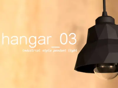 hangar03 hanging lamp 3D print model