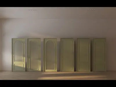 Door Number 1 004 Low-poly 3D model Low-poly 3D model