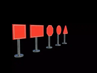 Traffic signs  3D model