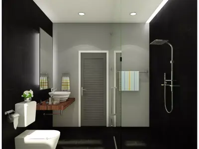 bathroom 2 designs 3D model