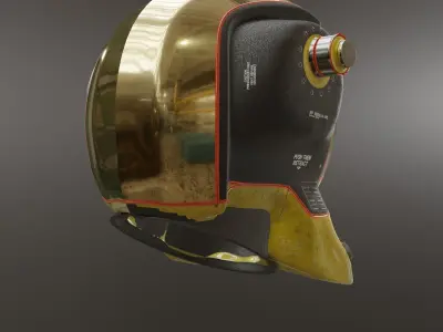 Sci fi Helmet 2 Low-poly 3D model