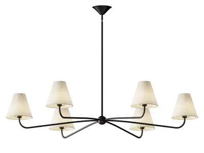 West Elm Simone 6 Light Chandelier 3D model