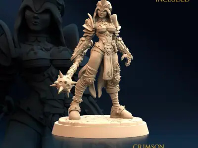 Armored Warrior Crimson Morning Star E 3D print model