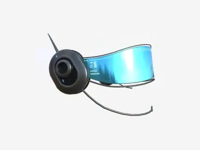 SciFi Glasses H08 Dark Steel - Character Design Fashion Low-poly 3D model