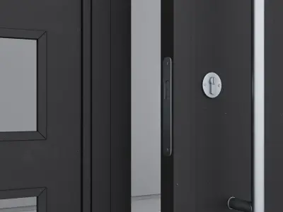 Aluminium door 105 3D model