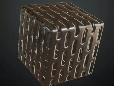 Perforated Slotted Metal Grill PBR Seamless Texture