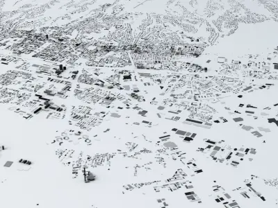 Zagreb Streets and Buildings 3D model