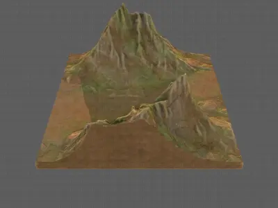 Terrain V01 Low-poly 3D model