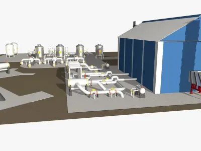 Industrial Scene Model 3D model