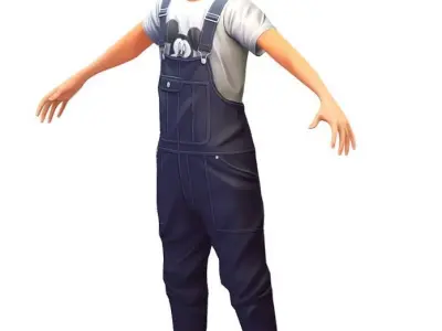 Cartoon Low Poly Style Avatar 016 Low-poly 3D model