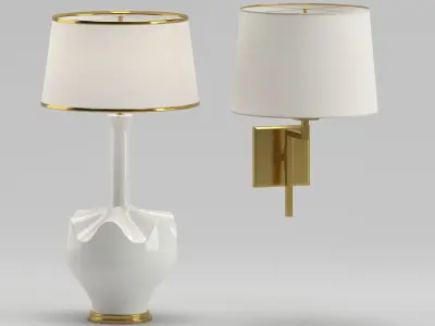 Lamp 166 two lamps 3D model
