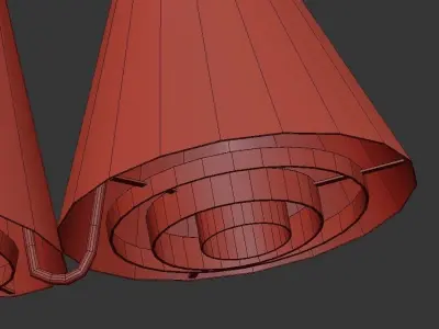 Anonymous pendant lamp with cones 3D model