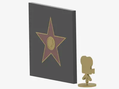 Hollywood Walk of Fame Actors Icon 3D model