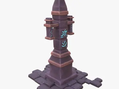 Obelisk tower 3D model