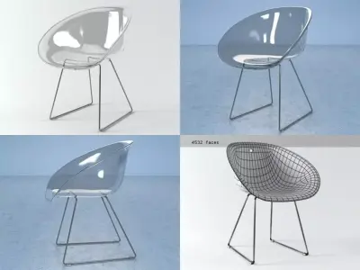 Transparent chair 3D model