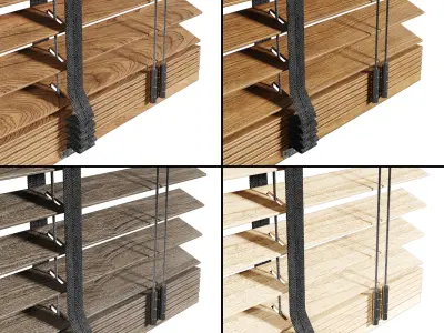 Wooden Blind 120cm 3D model