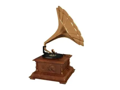 Gramophone Low-poly 3D model