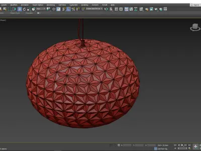 FILOMENA two crystal pendant lights hanging Low-poly 3D model