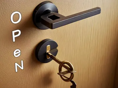 OPeN Door Handle A Fusion of Art and Functionality 3D model