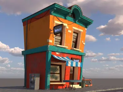 Motel Low-poly 3D model