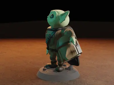 BABY YODA MANDALORIAN 3D print model