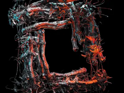 Deep Space leviathan monster station squares 3  3D model